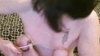 Tied tits, pumped pussy amateur BDSM webcam show