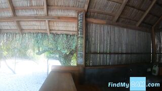 Tattooed Blonde MILF Strips in Abandoned Bar