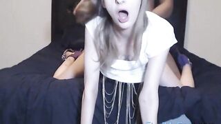 Interracial Sex with Her Black Boyfriend on Webcam