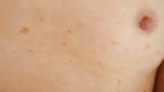 Small tits, big fun: Fucking, fingering & cumming on girly's boobs