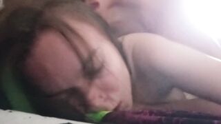 Stepfather fucked stepdaughter while she was talking with mother on the phone