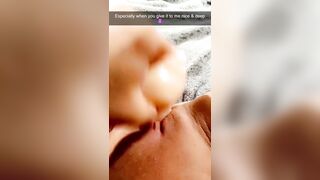 Sexting my step brother on Snapchat until he makes my creamy pussy squirt