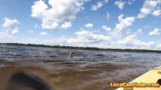 Blonde BDSM Babe Masturbates on a Paddleboard