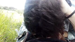 Public Blowjob in Nature with a Big Cock