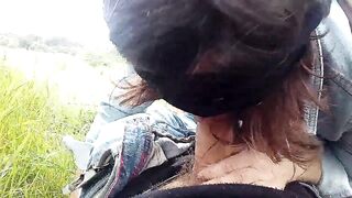 Public Blowjob in Nature with a Big Cock