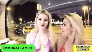 Cherry Kiss & Eliza Eves' Stepson Spitroast Sperm Surprise!