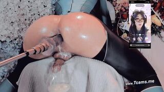 Horny Trans Babe Takes Intense Machine Pounding in Her Hole