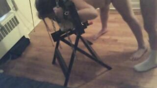 Submissive Slave's Mouth Used for Master's Pleasure