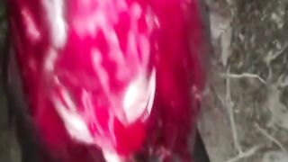 Interracial Blowjob in the Great Outdoors