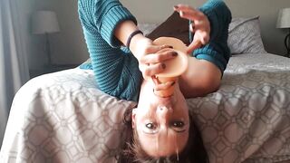 Extreme Dildo Facefuck: Solo Female BDSM Fun