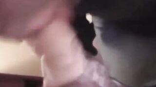 Brunette Coed's Sloppy BJ with Cumshot