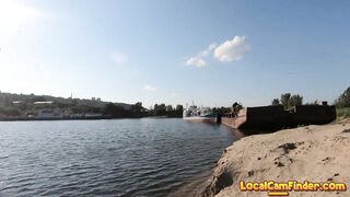 Blonde Babe MissMotivated's Naked River Bath