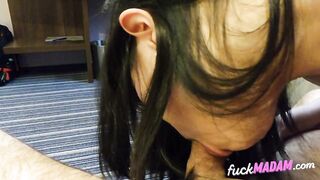 Asian Amateur POV Deepthroat Blowjob