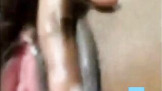 Black Amateur Fingers Herself on Webcam