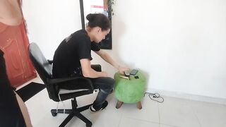 Instructions from My Step Mom Colombian - SHE TEACHES ME HOW TO SHAVE HER VAGINA