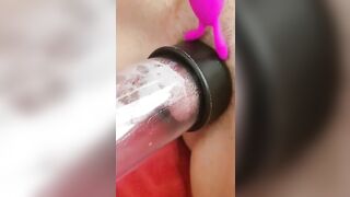 Amateur Girl Plays with Dildo, Ends in Mutual Climax