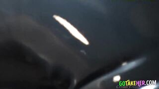 Amateur Babe in Red Stilettos and Latex Liquid Leggings