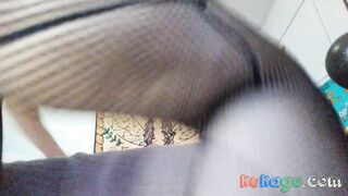 Phat PAWG in Fishnets Shows Off Her Big Ass and Thighs