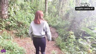 My horny STEPSISTER loves blowing me in the mountain! she loves my CUM! Abella Olsen