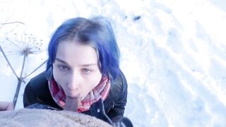 Teen Schoolgirl Gives Risky Public Blowjob in the Park -2