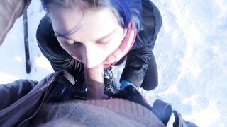 Teen Schoolgirl Gives Risky Public Blowjob in the Park -2