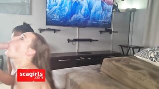 Interracial Threesome With A White Couple - POV Blowjob & Pussy Fucking -2