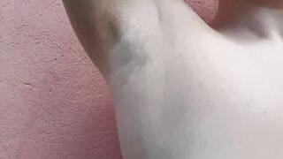 Hairy Armpits & Pussy, Big Natural Tits - Amateur Solo Webcam Tease