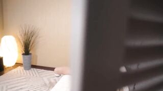 Spying on stepsister while she masturbates