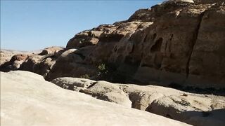 Public Blowjob in Petra - Amateur Babe Swallows Cum