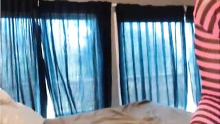 Big-Titted Blonde Shows Off Her Curves on Webcam