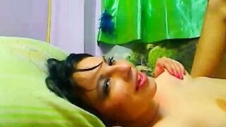 Webcam girl sucks balls, gets a facial and cum in mouth.