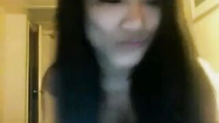 Asian Lesbian Amateurs Use Vibrator on Webcam