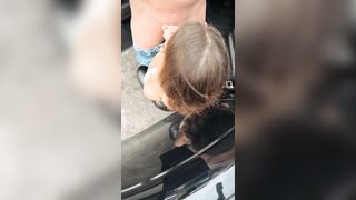 horny stepsister dicked down on the way to NYE family dinner