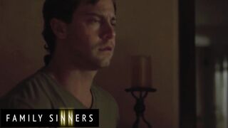 FAMILY SINNERS - Stepson Fills His Brunette MILF Stepmom With His Hard Cock As She Moans For More