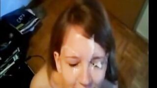 French Redhead Sophie Covered in Cum