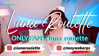 Hot nurse in latex gloves masturbates and fucks a patient with a facial cumshot