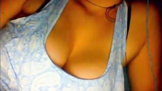 Chilean Brunette with Big Natural Tits on Webcam