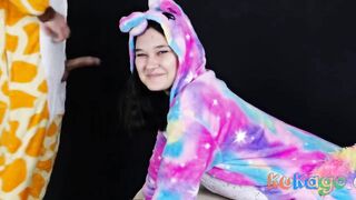 Deep Throat Struggle: His Huge Cock Fills My Throat