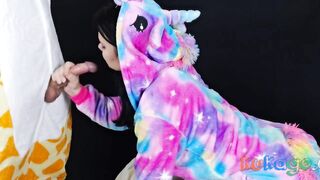 Deep Throat Struggle: His Huge Cock Fills My Throat