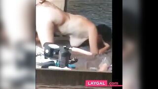 French Amateur Brunette MILF Doggy Style