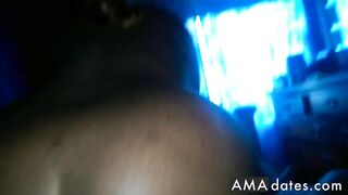 Big-Bootied Black Amateur Rides Reverse Cowgirl Style