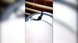 Deutsche BBW mit dicken Arsch reitet Dildo in Nylons