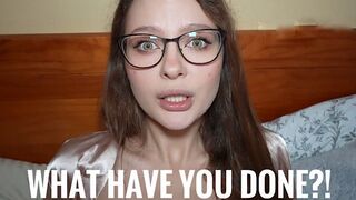 «Did you cum in my pussy?» Creampie my stepmom after rub her pussy.