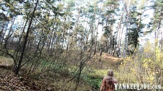 Naked Blonde with a Big Ass Strolls Through the Forest -3