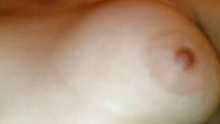 Hairy Pussy Gaped and Filled with Cum by Amateur Small-Tit MILF