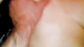 Hairy Pussy Gaped and Filled with Cum by Amateur Small-Tit MILF