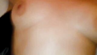 Hairy Pussy Gaped and Filled with Cum by Amateur Small-Tit MILF