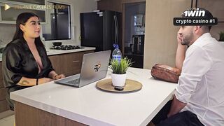 BBW stepmother receives double penetration for the first time from her two young stepsons