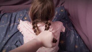 Stepdad Rubs His Cock Against Stepdaughter's Shorts and Cums Inside