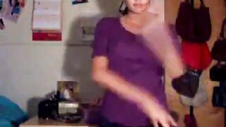 Webcam girl in bikini teases her pussy